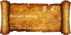 Balogh Amina névjegykártya